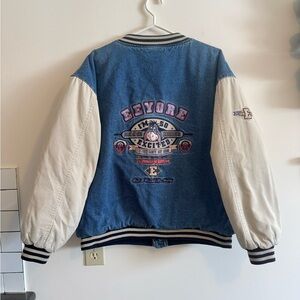 Eeyore Varsity Style Jacket - Blue and Cream